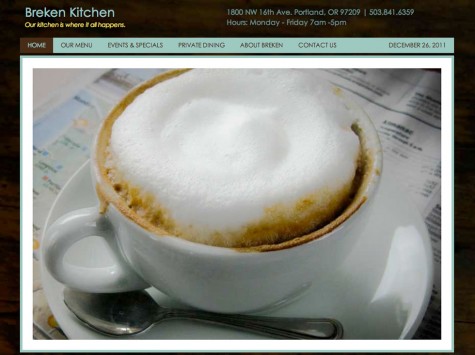 Breken Kitchen, WordPress website, Gray Sky Studio Breken Kitchen, WordPress website, Gray Sky Studio