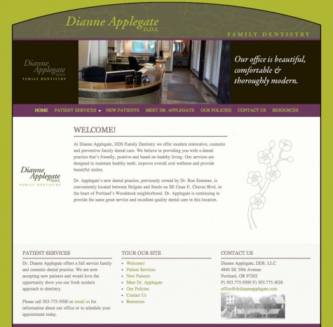 Dr. Dianne Applegate, WordPress website, Gray Sky Studio Dr. Dianne Applegate, WordPress website, Gray Sky Studio