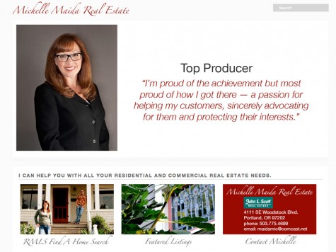 Michelle Maida Real Estate, WordPress website, Gray Sky Studio Michelle Maida Real Estate, WordPress website, Gray Sky Studio